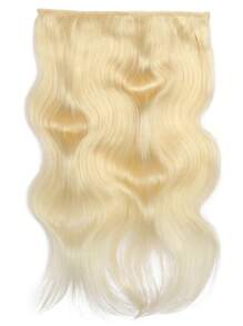 613 金色一体式接发金色直发手工真人发片接发片接发片适合女士万圣节服装 - S613 - 查看 2