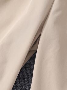 Tween Girls 2 Pieces Puff Sleeve Top With Belt & Solid Flare Cropped Pants Set - Khaki - View 7