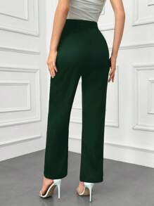 Modelyn 秋冬女士休闲纯色高腰西装裤