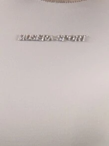 Musera Sport Long Sleeve Slinky Thumb Hole Logo Active Top, Padel, Tennis, Pickleball Gym Fitness Yoga Pilates Daily Casual - Beige - View 6