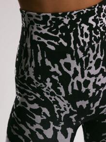 Musera Sport Ribbed Waist Seamless Leggings, Padel, Tennis, Pickleball Gym Fitness - Black - View 5