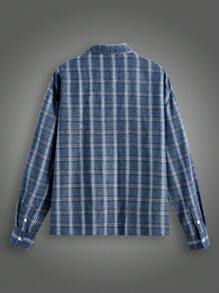 Manfinity VCAY Plus Size Men's Streetwear Plaid Woven Shirt
