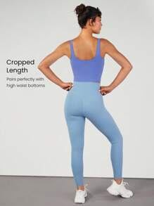 GLOWMODE FeatherFit™ U Back Cropped Active Tank Top Low Impact Yoga Daily