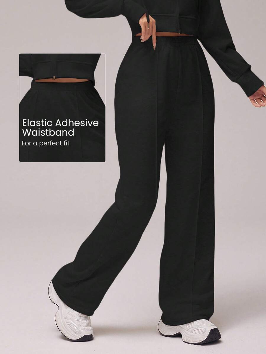 Easithlete Women's Grey Sweatpants, Sports & Casual Pants - Black - View 1