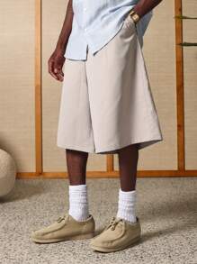 SUMWON Pantaloncini bermuda classici con pieghe e vita ampia, dalla vestibilità sartoriale, adatti per l'estate, per camminare, il business, il golf o il tempo libero, con passanti per cintura e tasche laterali