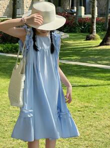 DAZY Tween Girl Autumn Dress,Back To School Clothes Vacation - Blue - View 8