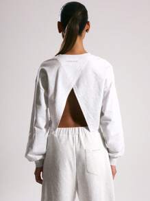 Musera Sport Women Cropped Oversized Jersey Sweatshirts, Padel, Tennis, Pickleball Gym Fitness