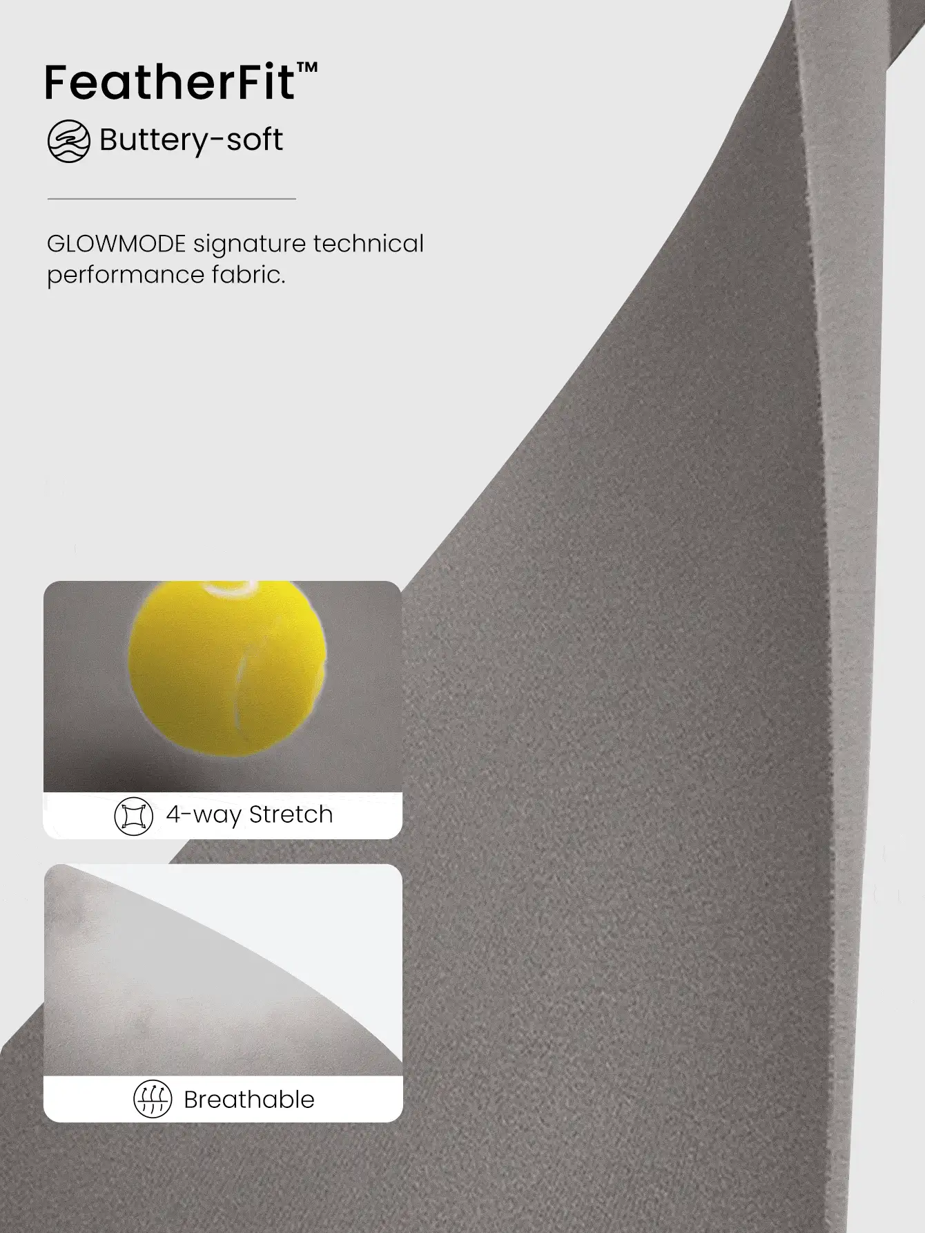 GLOWMODE FeatherFit™ U 型背心短款运动背心，低冲击瑜伽日常秋冬装