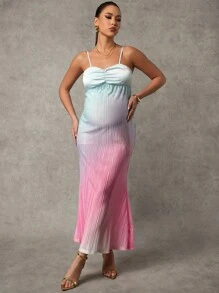 MaterniChic Sexy Party Ombre Color Bodycon Slip Dress Maternity - Pink - View 4