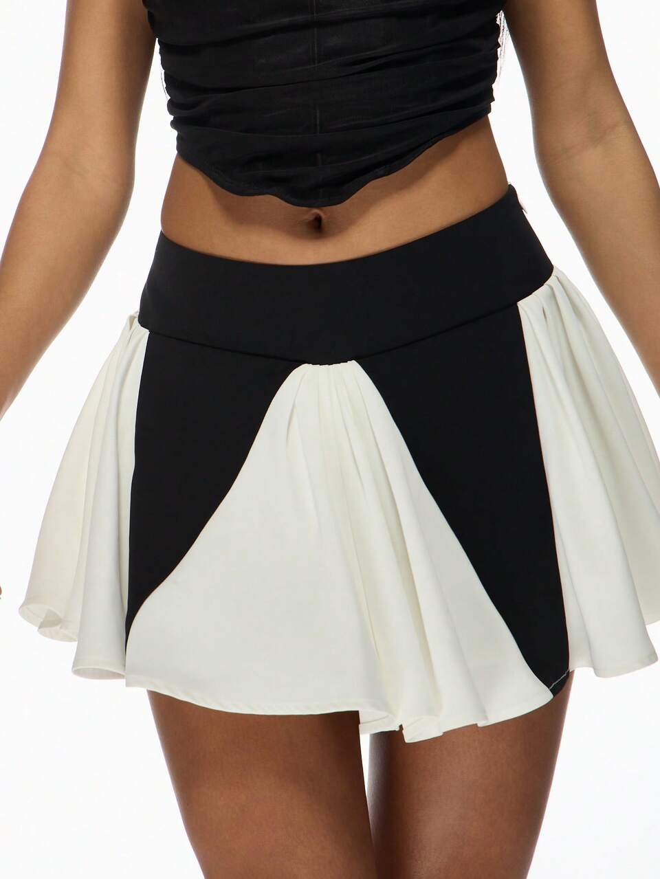 MISSGUIDED Contrast Panel A-Line Tennis Skirt