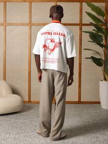 SUMWON 剪裁亚麻混纺直筒百褶正装裤经典商务办公专业长裤带侧袋轻薄春夏 - 卡其色 - 查看 6