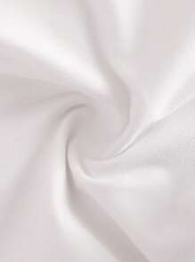 Manfinity Hypemode 男士宽松趣味卡通及口号图案落肩短袖 T 恤，适合外出、朋友聚会 - 白色 - 查看 5