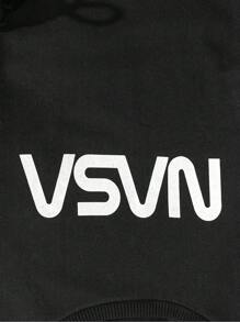 RueChic Cotton Men's Set Of Letter Printed Sweatshirt And Sweatpants - Dark Grey - View 7