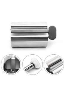 1 Pc Stainless Steel Toothpaste Squeezer, Metal Toothpaste Tube Squeezer, Toothpaste Seat Holder Sta Home Bathroom Decor Summer - silver - View 4