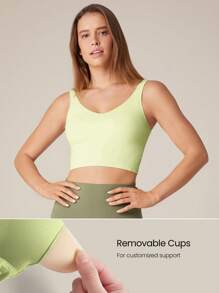 GLOWMODE FeatherFit™ U Back Cropped Active Tank Top Low Impact Yoga Daily
