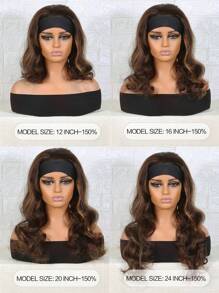 Haarbehandlung Perücke Stirnband Perücke aus Echthaar Perücke ohne Klebstoff Körperwellen Blond Braun P4/30 für Frauen kurz lang Körperwelle Perücke mit angebrachtem Stirnband, natürlich aussehend