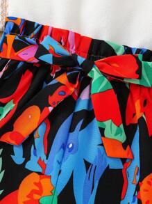 SHEIN 时尚优雅年轻女孩休闲春夏无袖连体衣