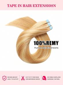 Tape In Hair Extensions 100% Remy Human Hair 12-24inches 20pcs/50g Straight Seamless Skin Weft Tape Hair Extensions Hair Extensions - S27/613 - View 3
