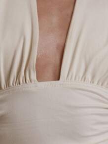 MUSERA Halterneck Open Ruched Bust Fitted Tank Top Spring Summer Vacation Cute Summer Ibiza Holiday Going Out Top