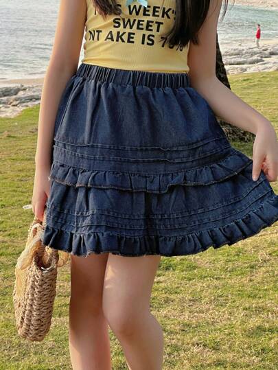 DAZY Tween Girl Denim Skirt,Girls Summer Outfits,Back To School Clothes