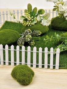 SHEIN 1pc Mini Wooden Fence, Miniature Fence For Fairy Garden Micro Landscape Flower Pots Accessories Ornaments, For Home Room Garden 35.4in*2in, Gift