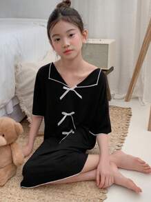 DAZY Tween Girl Tween Girl Fall/Autumn Pajamas - Black - View 2