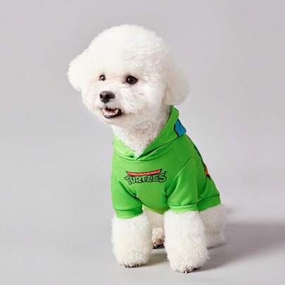 TEENAGE MUTANT NINJA TURTLES | SHEIN 宠物用可爱海龟印花连帽衫