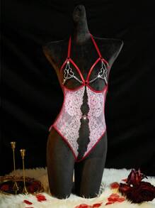 Women's Lace Patchwork Slim Fit Sexy Jumpsuit