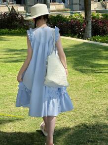 DAZY Tween Girl Autumn Dress,Back To School Clothes Vacation - Blue - View 7