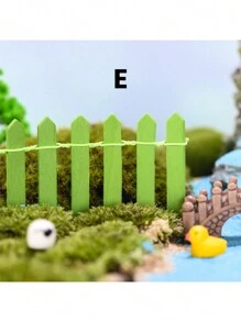 SHEIN 1pc Mini Wooden Fence, Miniature Fence For Fairy Garden Micro Landscape Flower Pots Accessories Ornaments, For Home Room Garden 35.4in*2in, Gift