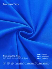 GLOWMODE Everyday Fleece Tennis V Neck Ribbed Neckline Cuffs Side Slits Sweatshirt Daily Casual Spring