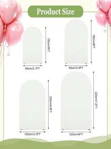 SHEIN 1 件 65 * 150Cm/80 * 180Cm/100 * 200Cm/120 * 220Cm 粉色拱门背景面料拱门罩，双面莱卡弹力面料拱门背景，适用于婚礼和生日派对拱门装饰（不含拱门，仅含面料背景） - 粉色 - 查看 6