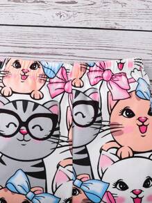 SHEIN 2pcs/Set Cute Casual Pattern Young Girl Youth 2 Pieces Set - White - View 6