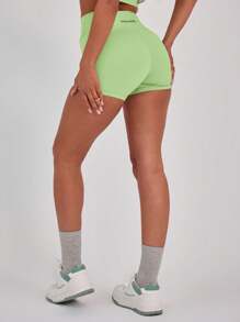 Musera Sport Cross Front Waistband Seamless Gym Shorts Only, Padel, Tennis, Pickleball Gym Fitness - Cream - View 2