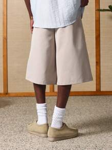 SUMWON Pantaloncini bermuda classici con pieghe e vita ampia, dalla vestibilità sartoriale, adatti per l'estate, per camminare, il business, il golf o il tempo libero, con passanti per cintura e tasche laterali