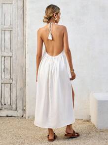 SHEIN VCAY 女士休闲长裙，简约时尚，适合日常穿着 - 彩色 - 查看 2