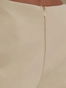 MUSERA Tailored Low Rise Zip Front Straight Leg Trousers With Pockets Cute Sexy Vacation Summer Sexy Chic Elegant Casual - Yellow - View 6