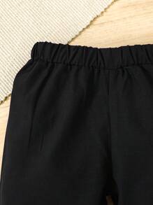 Camisa casual de manga corta y cuello alto blanca para bebé niño, adecuada para uso diario, juegos al aire libre, escuela, vacaciones, deportes y fiestas