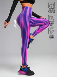 Innovista Leggings deportivos sin costura de cintura alta con efecto degradado a la moda