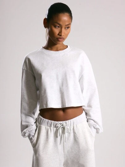 Musera Sport Women Cropped Oversized Jersey Sweatshirts, Padel, Tennis, Pickleball Gym Fitness