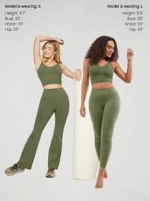 GLOWMODE FeatherFit™ U Back Cropped Active Tank Top Low Impact Yoga Daily