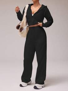 Easithlete Women's Grey Sweatpants, Sports & Casual Pants - Black - View 4