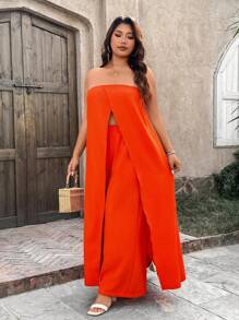 SHEIN LUNE 2pcs/Set Plus Size Camisole Crop Top & Elastic Waist Pants With Pockets, Flowy Outfit Spring Outfits For Women Summer Clothes Western Wear Women Old Money Style Women Brunch Outfits For Women Airport Outfit Cowgirl Summer Outfits For Women Graduation Spring Women Summer Clothes Graduation Easter Outfit Women Spring Summer Clothes Vacation