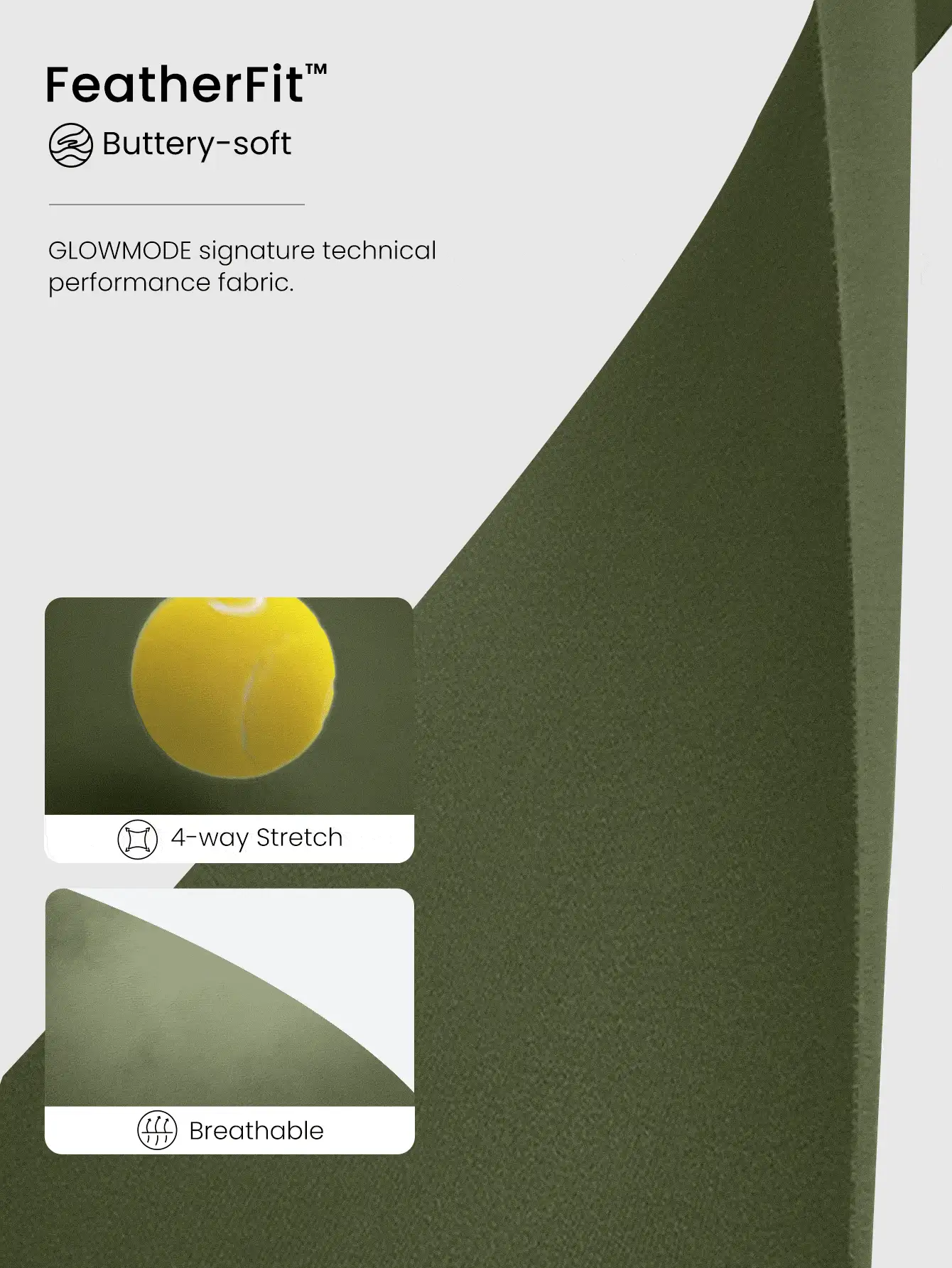 GLOWMODE FeatherFit™ U Back Cropped Active Tank Top Low Impact Yoga Daily