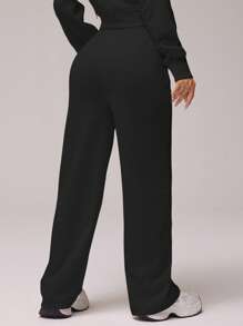 Easithlete Women's Grey Sweatpants, Sports & Casual Pants - Black - View 2