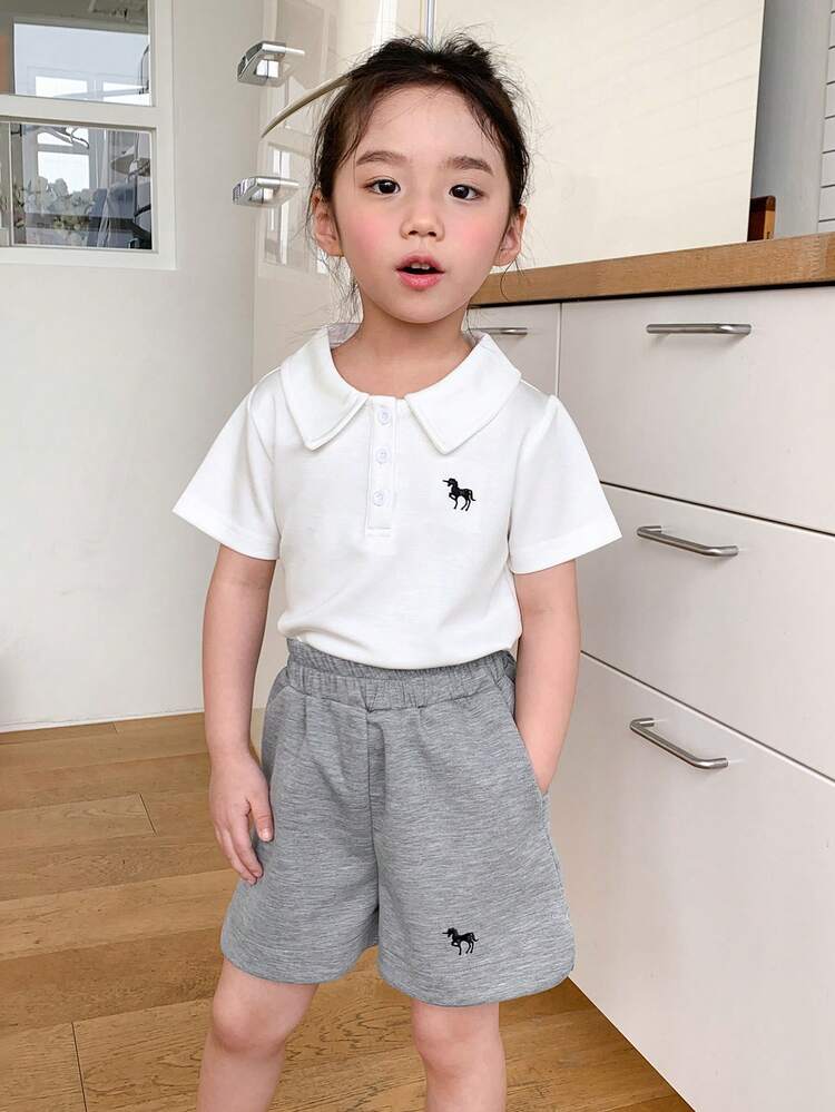 2pcs Young Girl Casual Outfits, Fall