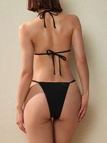 SHEIN Swim Set de 2 piezas Bikini triangular sexy para playa, verano