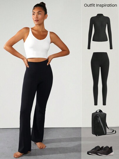 GLOWMODE FeatherFit™ Back Cropped Active Tank Top Low Impact Yoga Fall view 7