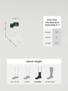 GLOWMODE 3 Pairs Socks Soft Ventilated Mesh With Embroidered Logo Gym Workout Daily - White - View 6