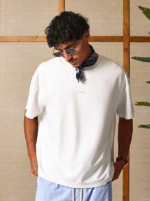 SUMWON Maglietta boxy casual estiva Pacific Palisades, con grafica della città di Los Angeles, stile fashion urban streetwear, vestibilità rilassata, adatta per lo stile di vita da spiaggia